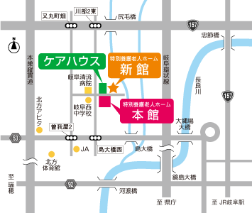 川部苑までの地図